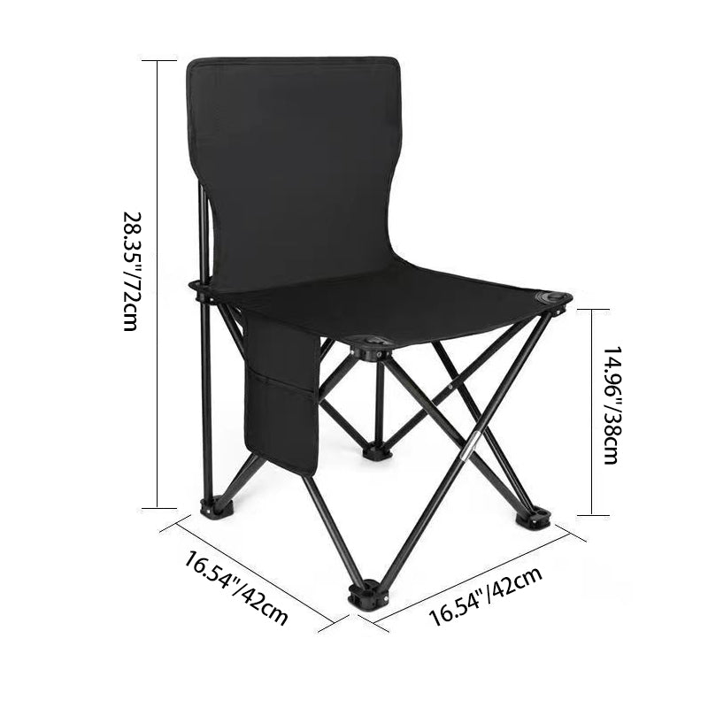 Modern Minimalist Oxford Fabric Stainless Steel Carbon Steel ABS Plastic Lightweight Foldable Armless Backrest Camping Chair For Outdoor