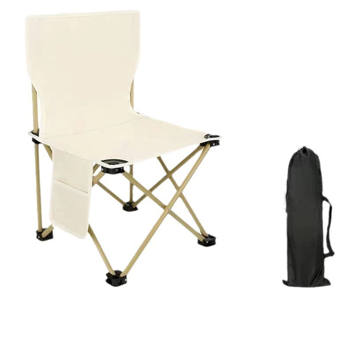 Modern Minimalist Oxford Fabric Stainless Steel Carbon Steel ABS Plastic Lightweight Foldable Armless Backrest Camping Chair For Outdoor