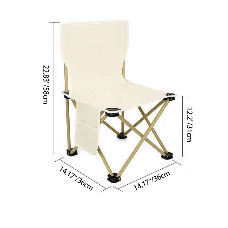Modern Minimalist Oxford Fabric Stainless Steel Carbon Steel ABS Plastic Lightweight Foldable Armless Backrest Camping Chair For Outdoor