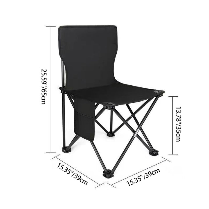 Modern Minimalist Oxford Fabric Stainless Steel Carbon Steel ABS Plastic Lightweight Foldable Armless Backrest Camping Chair For Outdoor