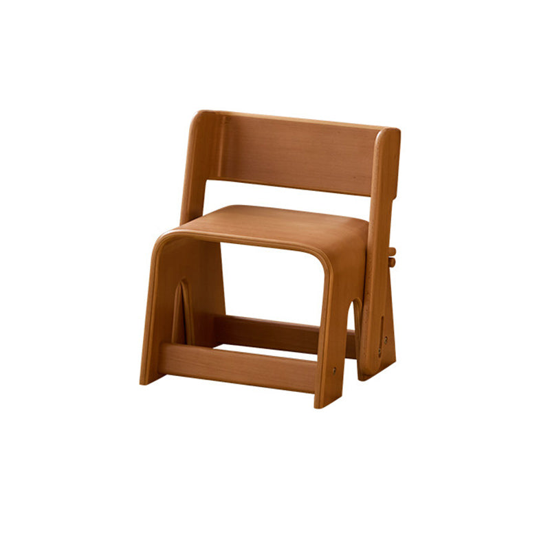 Contemporary Nordic Plywood Beech Wood Trapezoid Design Kids Backrest Armless Low Stool For Living Room