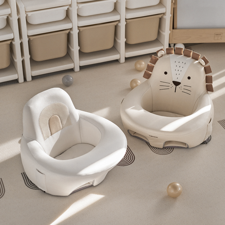 Modern Minimalist Polyester Polyurethane Spandex Latex Kid Lion-Shaped Backrest Armrest Low Stool For Living Room