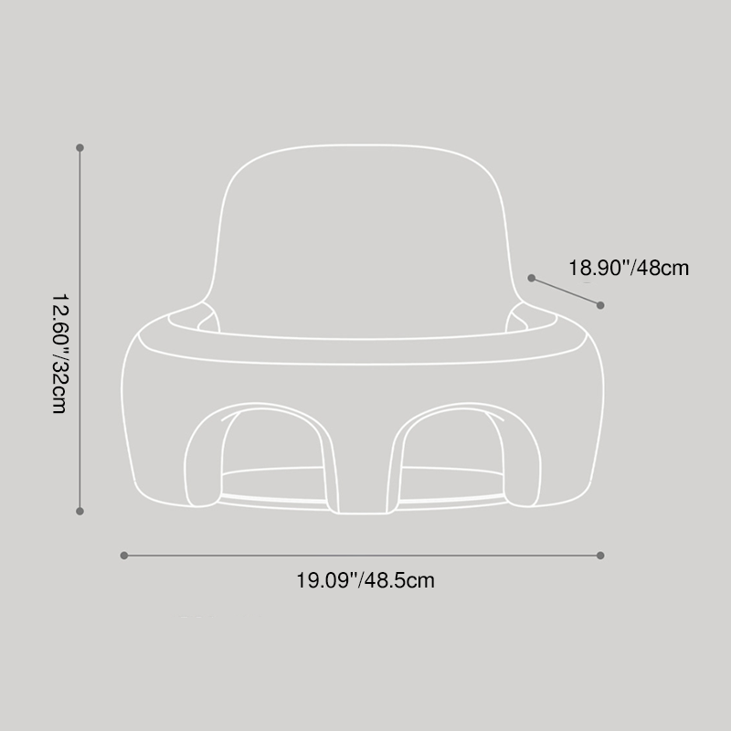 Modern Minimalist Polyester Polyurethane Spandex Latex Kid Lion-Shaped Backrest Armrest Low Stool For Living Room