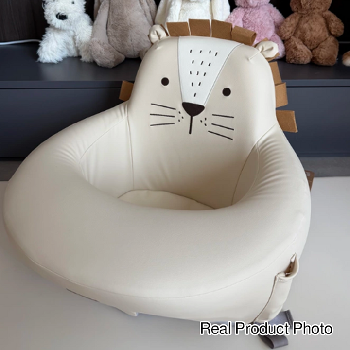 Modern Minimalist Polyester Polyurethane Spandex Latex Kid Lion-Shaped Backrest Armrest Low Stool For Living Room