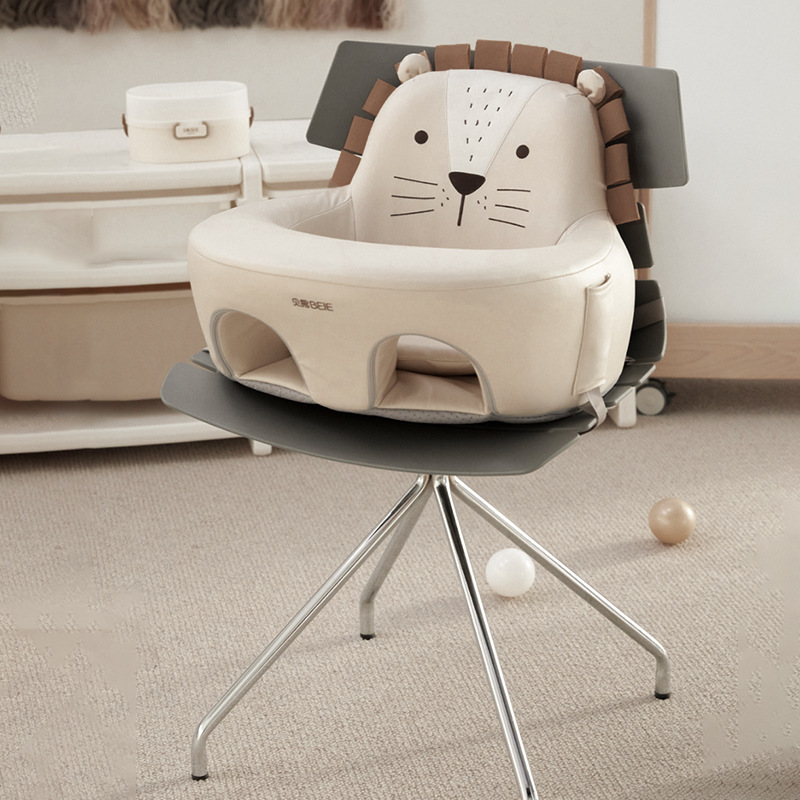 Modern Minimalist Polyester Polyurethane Spandex Latex Kid Lion-Shaped Backrest Armrest Low Stool For Living Room
