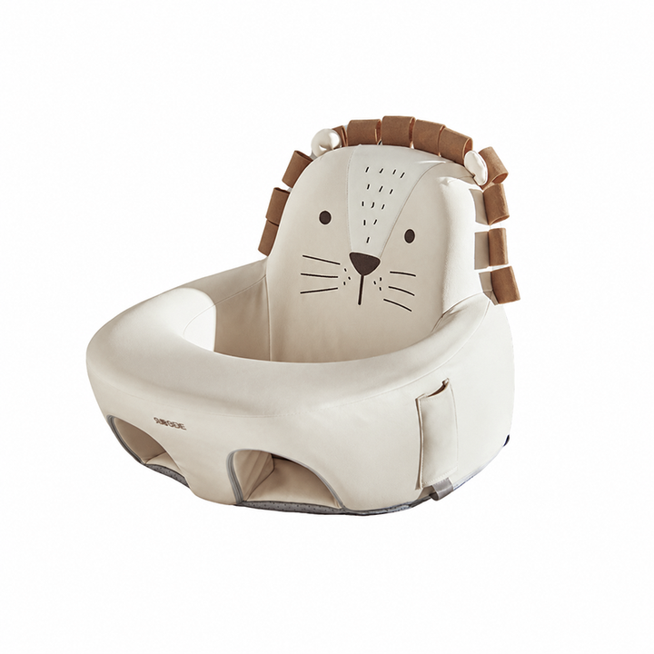 Modern Minimalist Polyester Polyurethane Spandex Latex Kid Lion-Shaped Backrest Armrest Low Stool For Living Room