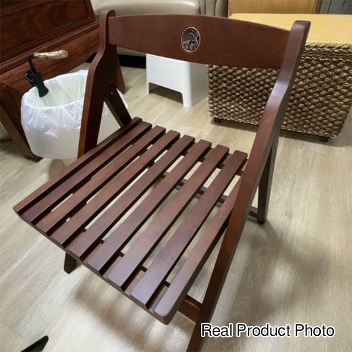 Modern Minimalist Beech Wood Iron Foldable Square Backrest Armless Low Stool For Living Room &amp; Balcony