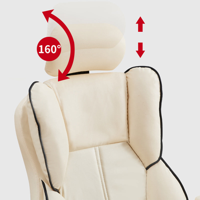 Chaise de bureau moderne minimaliste en cuir PU et acier inoxydable avec dossier en forme de S, hauteur réglable et pivotante pour bureau à domicile 