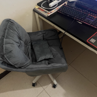 Chaise de bureau carrée moderne minimaliste en velours, cuir PU et nylon avec hauteur réglable pour bureau à domicile 