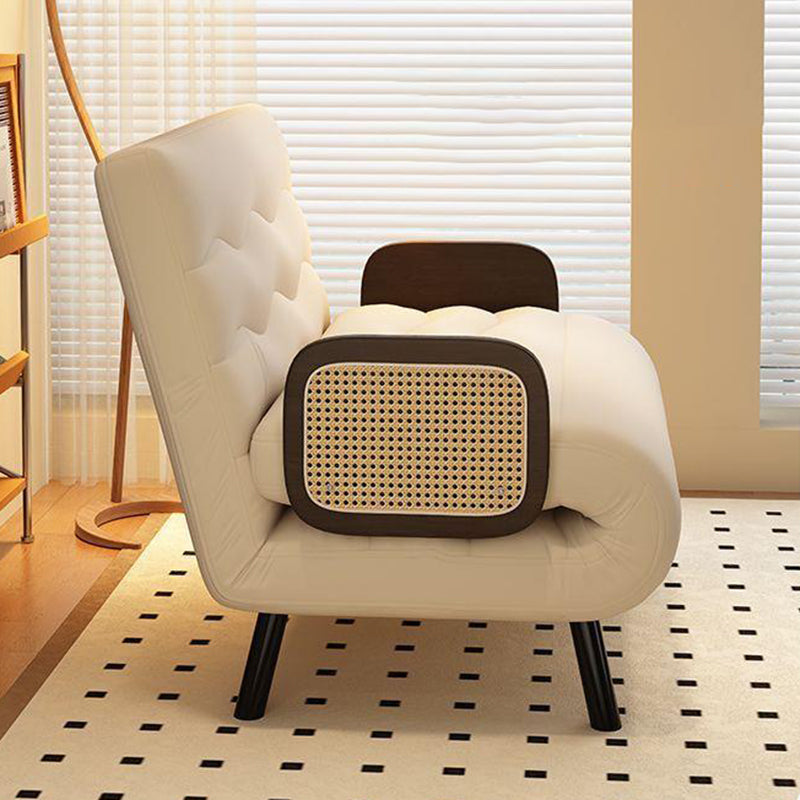Contemporary Nordic Wood & Fabric Rectangular Sofa Bed With Foldable Function For Living Room And Bedroom