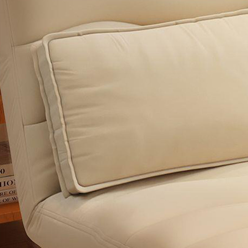 Contemporary Nordic Wood & Fabric Rectangular Sofa Bed With Foldable Function For Living Room And Bedroom