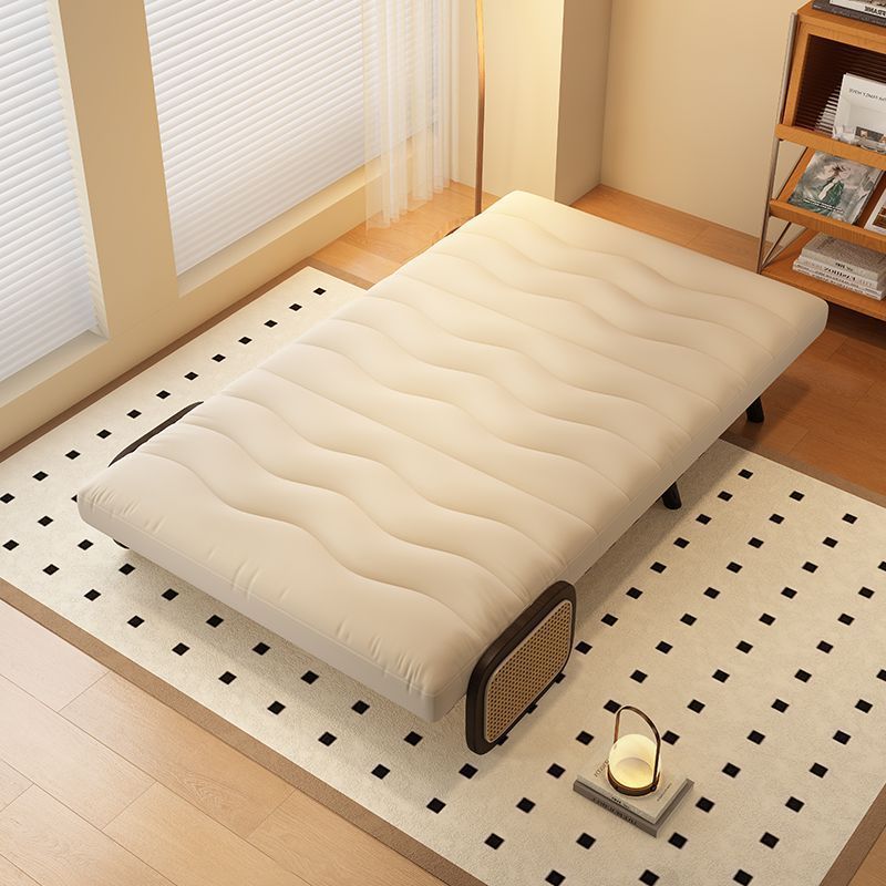 Contemporary Nordic Wood & Fabric Rectangular Sofa Bed With Foldable Function For Living Room And Bedroom