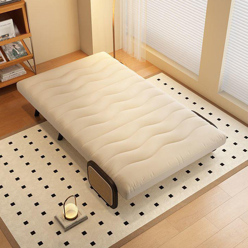 Contemporary Nordic Wood & Fabric Rectangular Sofa Bed With Foldable Function For Living Room And Bedroom