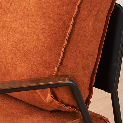 Modern Minimalist Velvet Metal Square Accent Chair With Ergonomic Design For Living Room