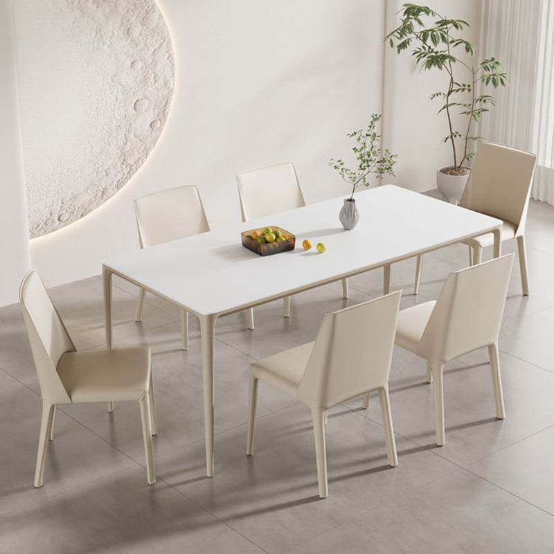 Modern Minimalist Saddle Leather And Carbon Steel Square Dining Chair For Dining Room