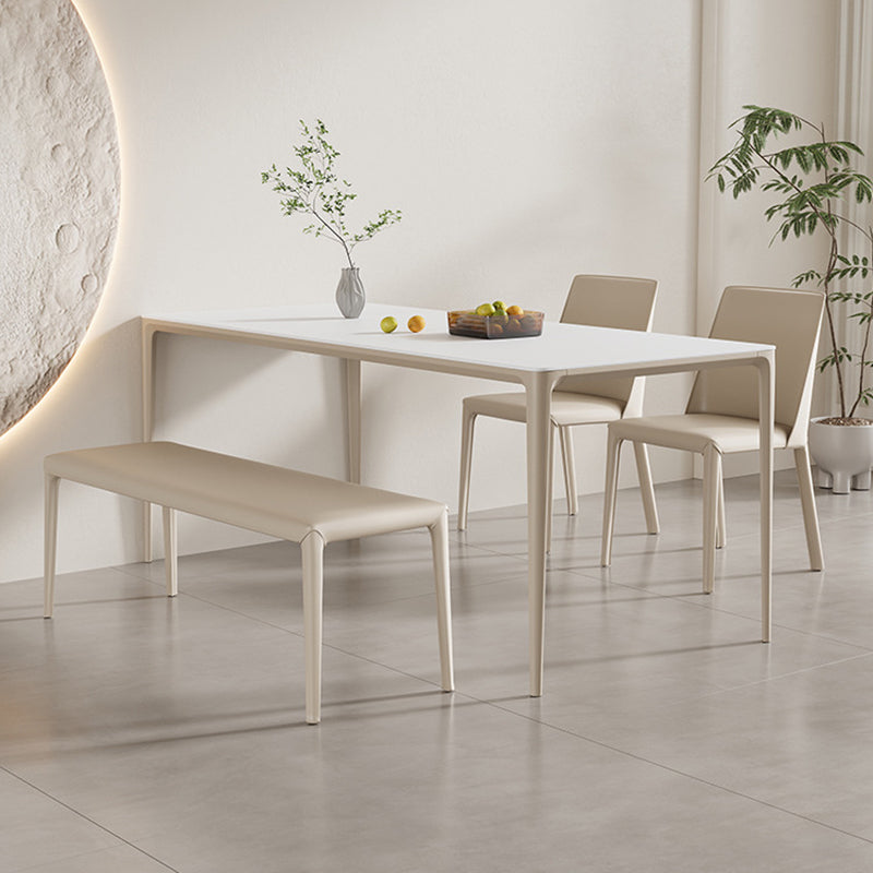 Modern Minimalist Saddle Leather And Carbon Steel Square Dining Chair For Dining Room