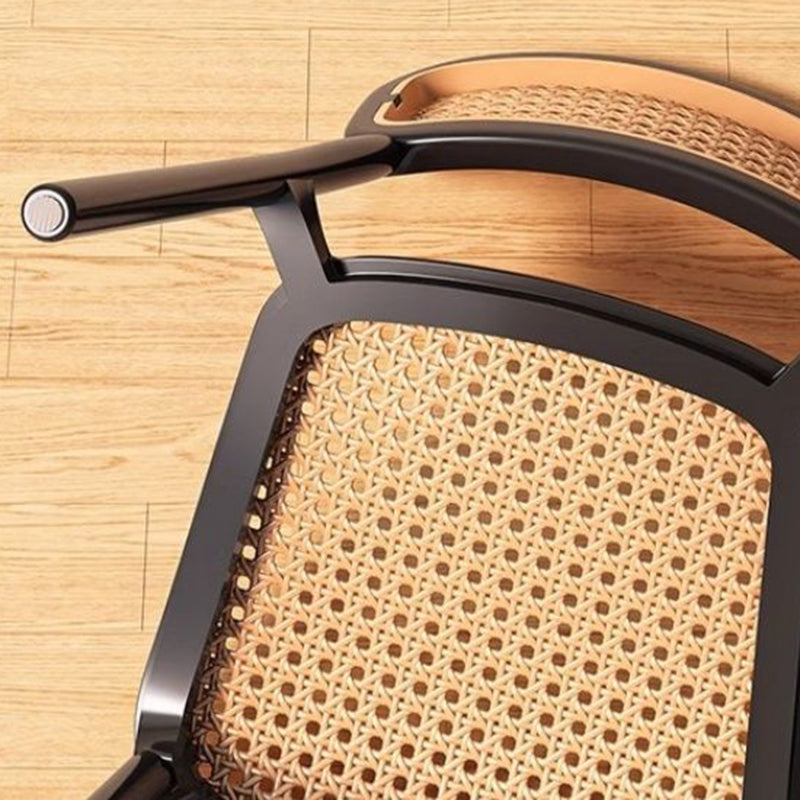 Traditional Vintage Plastic Woven-Style Trapezoid Dining Chair For Dining Room &amp; Living Room