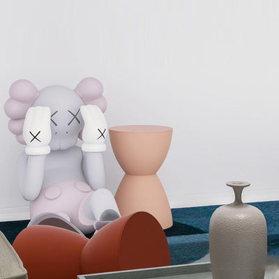 Modern Minimalist PP Hourglass-Shaped Stool Chair For Bedroom & Living Room