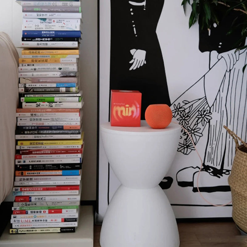 Modern Minimalist PP Hourglass-Shaped Stool Chair For Bedroom & Living Room