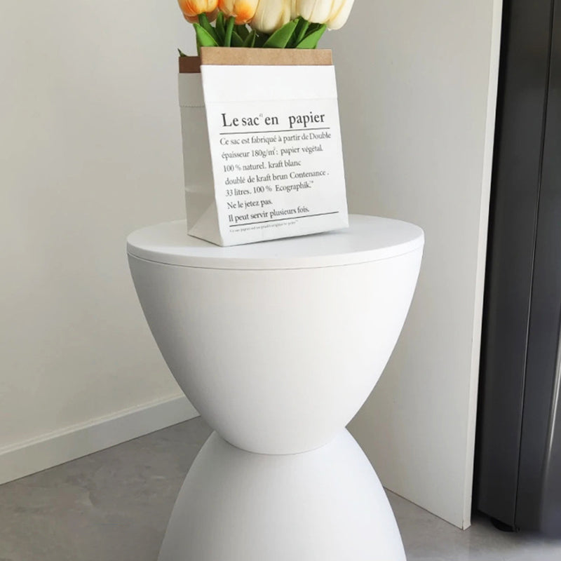 Modern Minimalist PP Hourglass-Shaped Stool Chair For Bedroom & Living Room