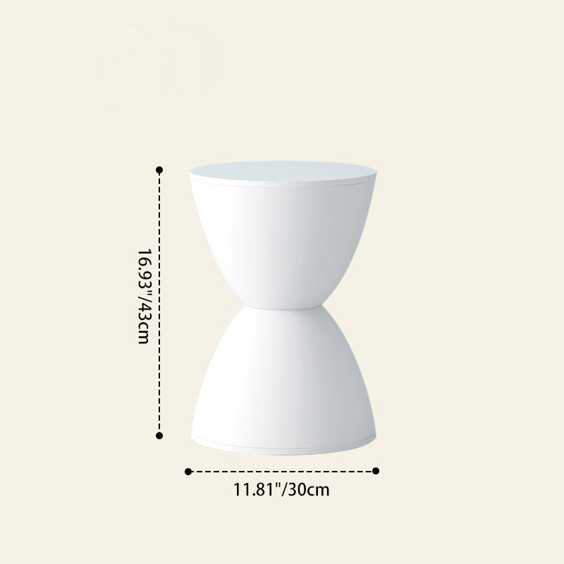 Modern Minimalist PP Hourglass-Shaped Stool Chair For Bedroom & Living Room