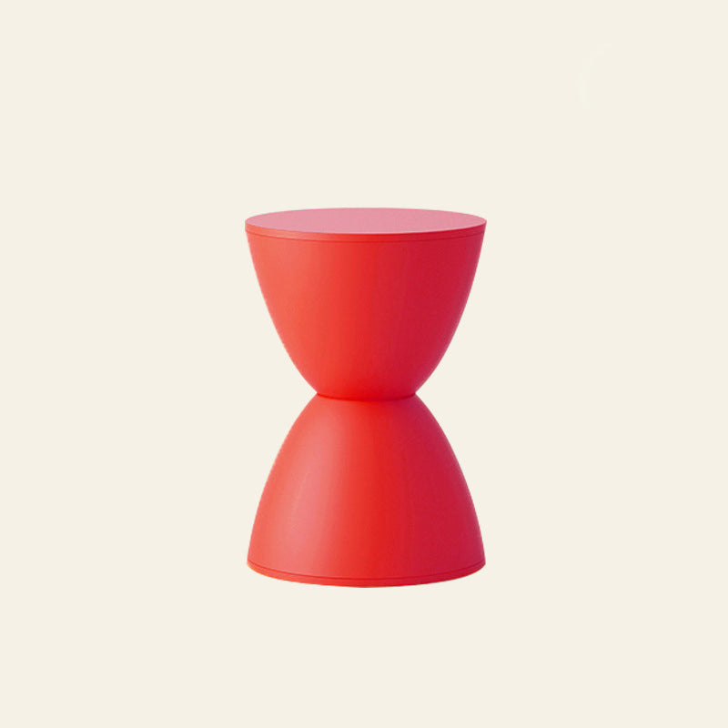 Modern Minimalist PP Hourglass-Shaped Stool Chair For Bedroom & Living Room