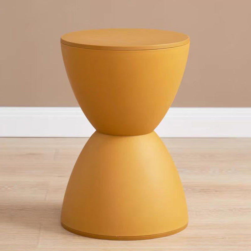 Modern Minimalist PP Hourglass-Shaped Stool Chair For Bedroom & Living Room