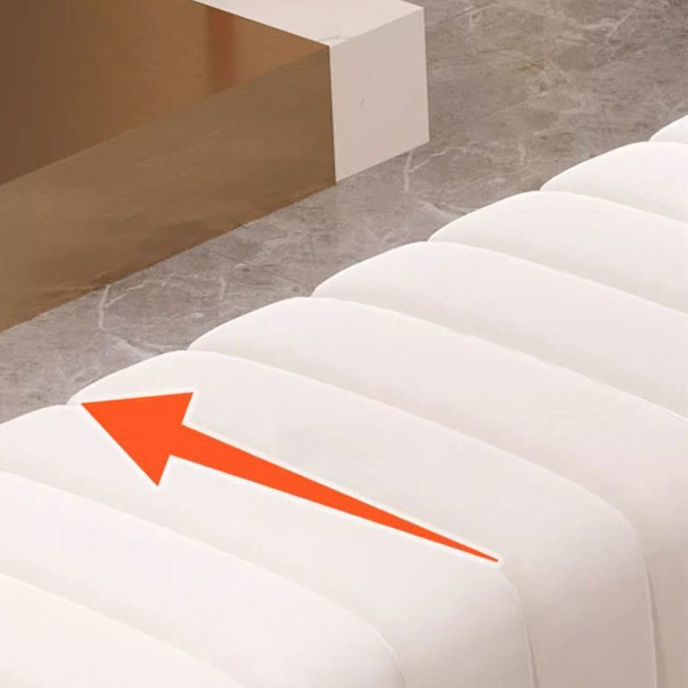 Banc rectangulaire contemporain en bois et velours nordique pour entrée, chambre, salon 