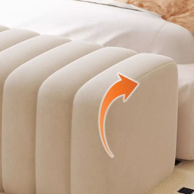Zeitgenössische nordische Holz- und Samt-Rechteckbank für Eingangsbereich, Schlafzimmer, Wohnzimmer 