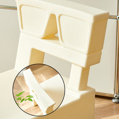 Zeitgenössischer nordischer quadratischer Kunststoffhocker für Kinderzimmer & Wohnzimmer 