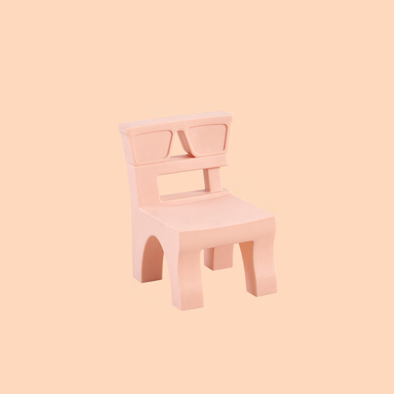 Zeitgenössischer nordischer quadratischer Kunststoffhocker für Kinderzimmer & Wohnzimmer 