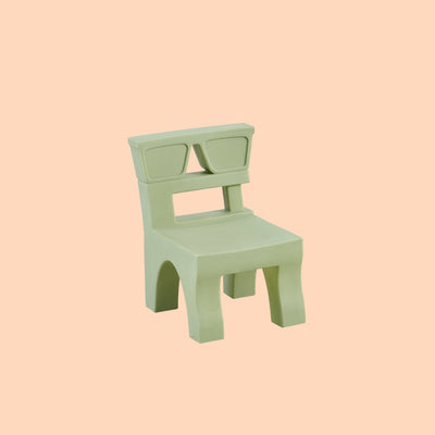 Zeitgenössischer nordischer quadratischer Kunststoffhocker für Kinderzimmer & Wohnzimmer 