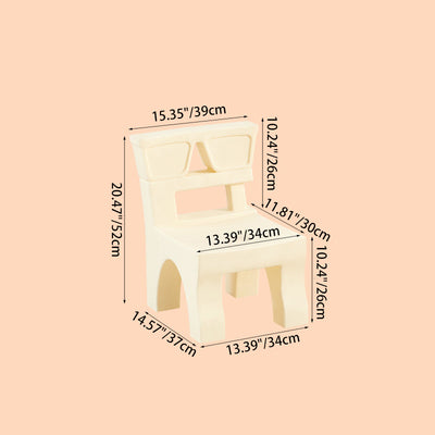 Zeitgenössischer nordischer quadratischer Kunststoffhocker für Kinderzimmer & Wohnzimmer 