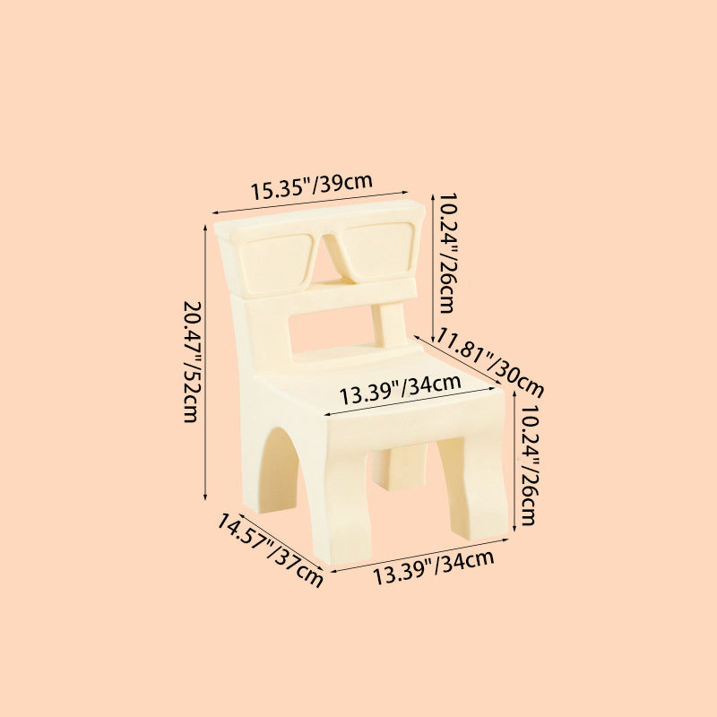 Zeitgenössischer nordischer quadratischer Kunststoffhocker für Kinderzimmer & Wohnzimmer 