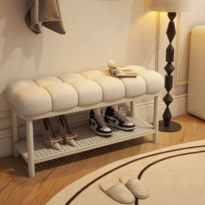 Banc rectangulaire en fer et laine d&