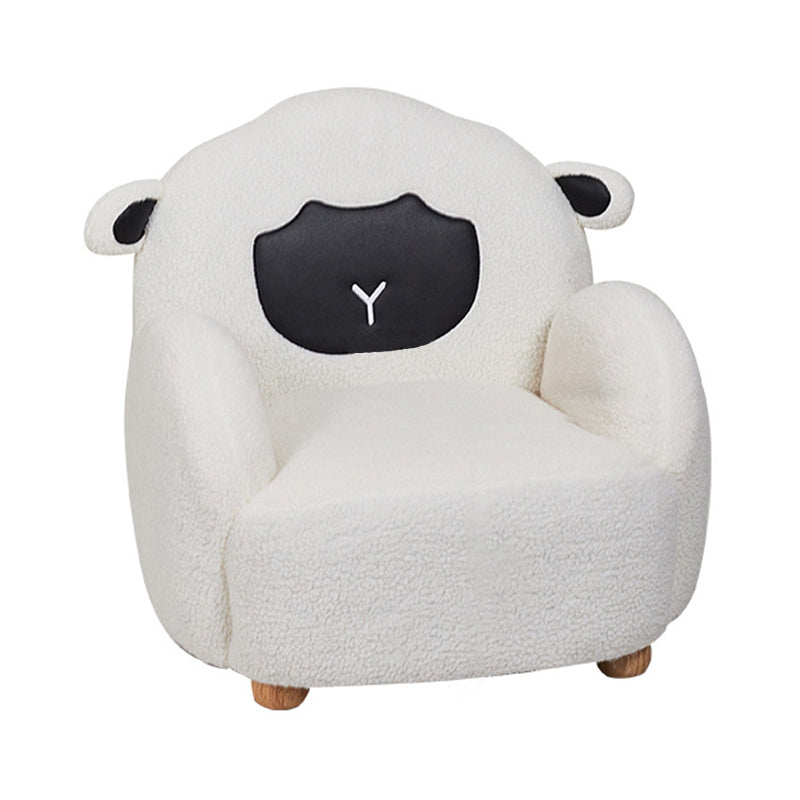 Sillón sofá contemporáneo y creativo con forma de animal en tela sherpa y madera para dormitorio infantil y sala de estar 