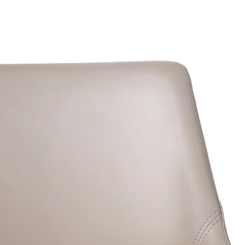 Tabouret de bar courbé en cuir PU minimaliste moderne et en acier au carbone pour salle à manger et salon 
