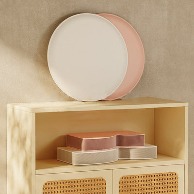 Zeitgenössischer kreativer Leder- & Kraftpapier-Lotus-förmiger faltbarer niedriger Hocker für Schlafzimmer & Wohnzimmer 
