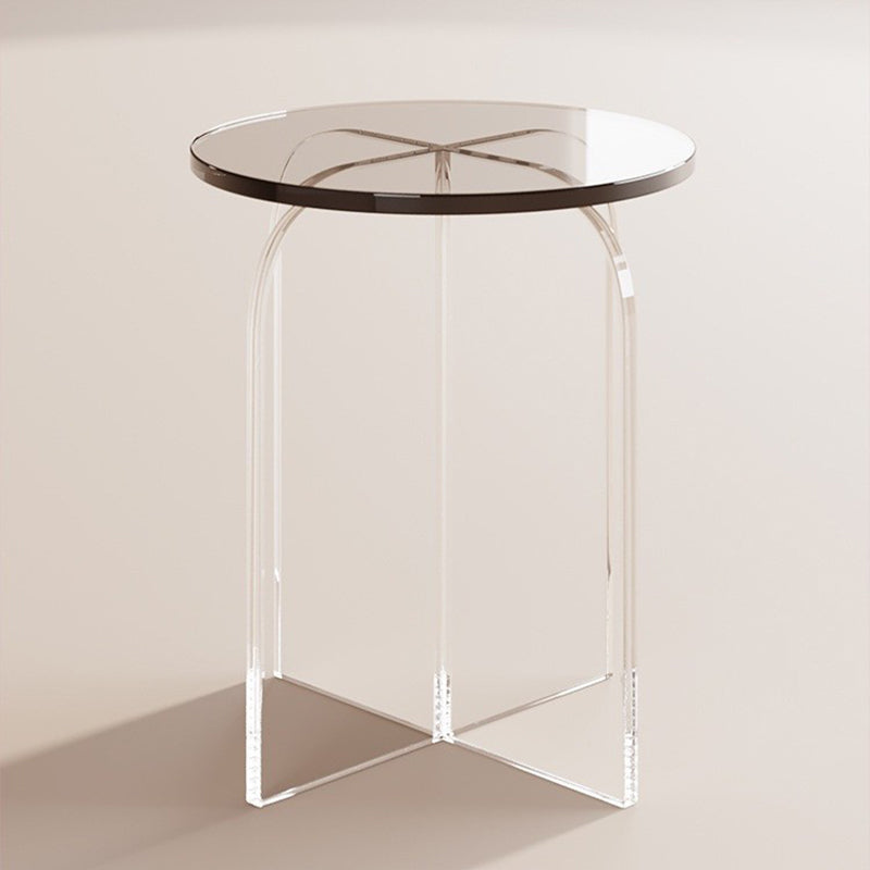 Tabouret de vanité rond en acrylique nordique contemporain pour chambre et salon 
