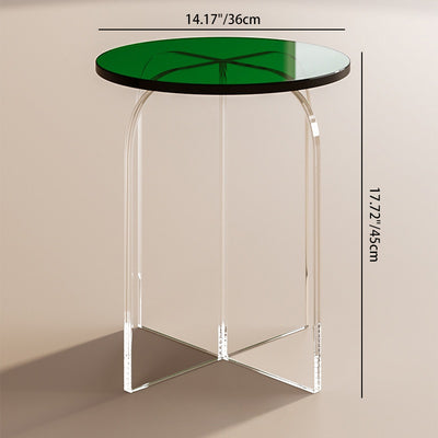 Tabouret de vanité rond en acrylique nordique contemporain pour chambre et salon 