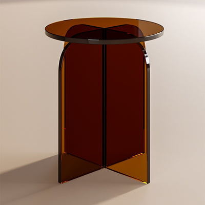 Tabouret de vanité rond en acrylique nordique contemporain pour chambre et salon 