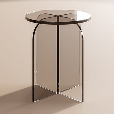 Tabouret de vanité rond en acrylique nordique contemporain pour chambre et salon 