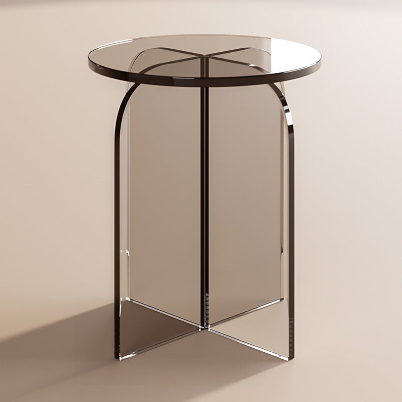Tabouret de vanité rond en acrylique nordique contemporain pour chambre et salon 