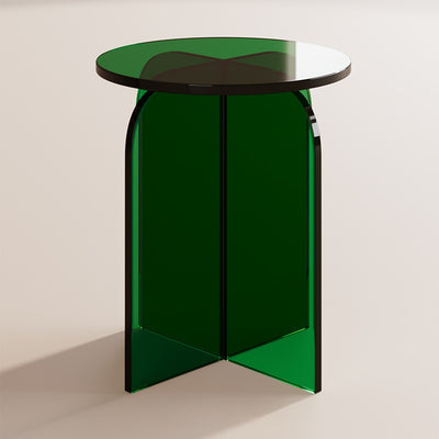 Tabouret de vanité rond en acrylique nordique contemporain pour chambre et salon 