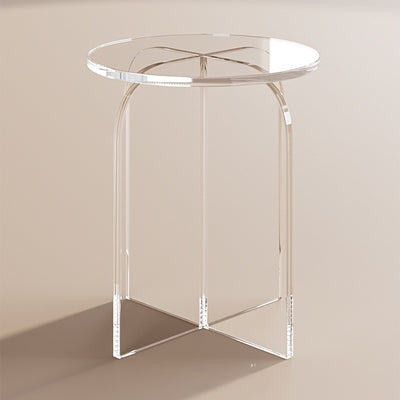 Tabouret de vanité rond en acrylique nordique contemporain pour chambre et salon 