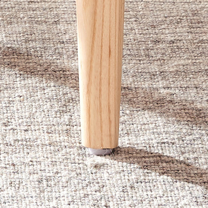 Chaise de salle à manger carrée courbée en cuir synthétique et bois moderne minimaliste pour salle à manger et salon 
