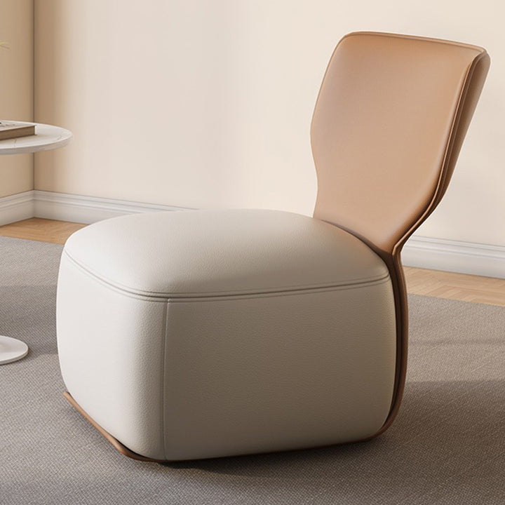 Canapé carré contemporain nordique en bois, coton lin et cuir PU pour chambre et salon 