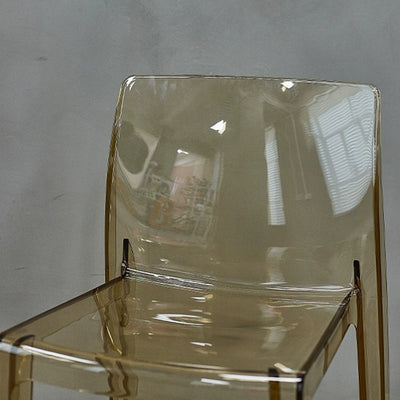 Silla de comedor cuadrada de acrílico nórdico contemporáneo para dormitorio, sala de estar y comedor 