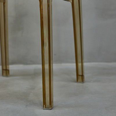 Silla de comedor cuadrada de acrílico nórdico contemporáneo para dormitorio, sala de estar y comedor 
