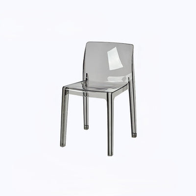 Silla de comedor cuadrada de acrílico nórdico contemporáneo para dormitorio, sala de estar y comedor 